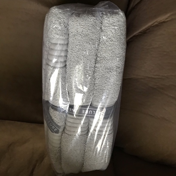 Allure Silver Gray 6-piece Bath Towel Set New - Picture 6 of 8